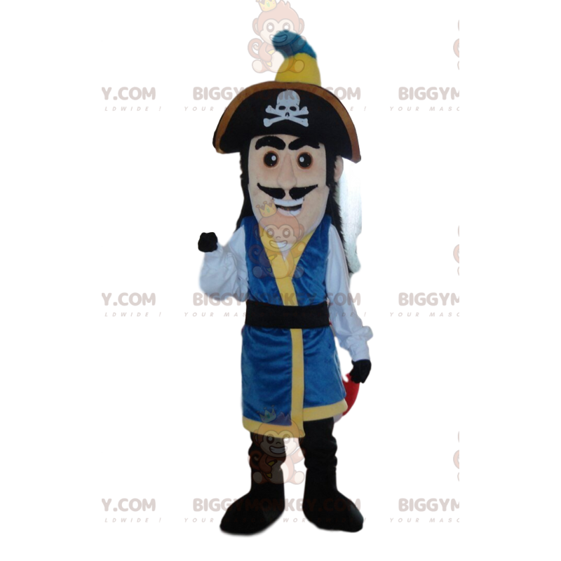 Traje de mascote Pirate BIGGYMONKEY™, traje de capitão pirata –