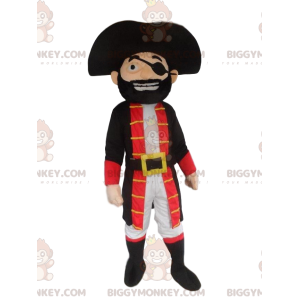 Pirat BIGGYMONKEY™ Maskottchen Kostüm, Piratenkapitän Kostüm -