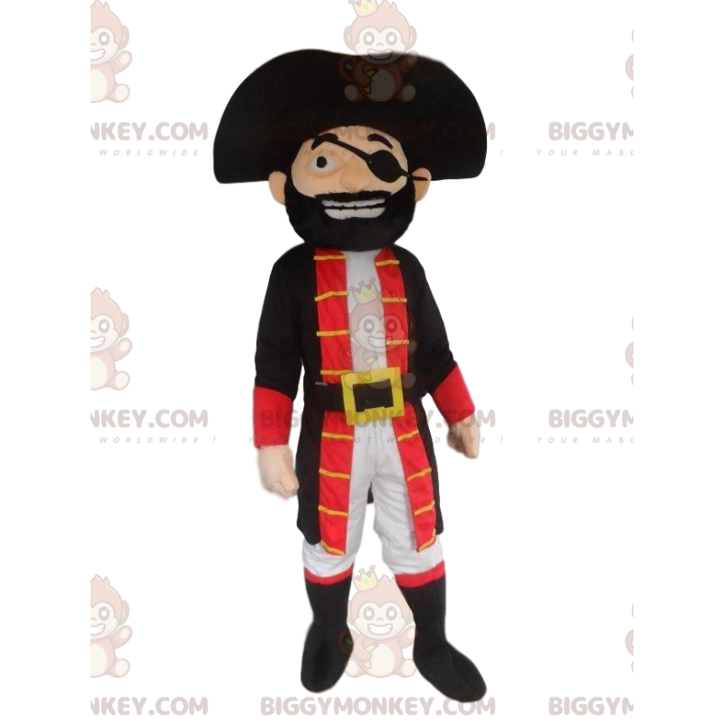 Pirate BIGGYMONKEY™ mascot costume, pirate captain costume -