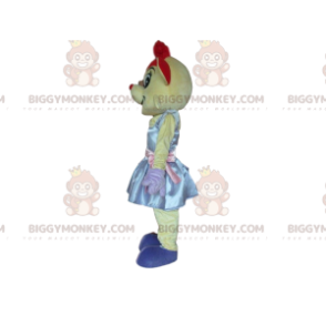 Mouse BIGGYMONKEY™ Mascot Costume with Dress and Red Hair -