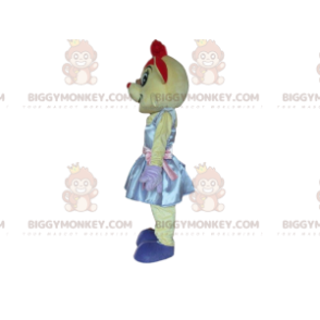 Mouse BIGGYMONKEY™ Mascot Costume with Dress and Red Hair –