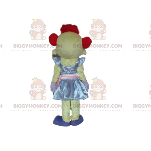 Disfraz de mascota de ratón BIGGYMONKEY™ con vestido y cabello rojo - Mascota del ratón - BIGGYMONKEY_010018 - BiggyMonkey.com