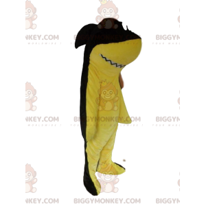 BIGGYMONKEY™ costume da mascotte squalo giallo e nero, costume
