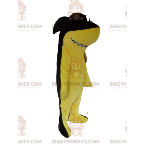 BIGGYMONKEY™ mascot costume yellow and black shark, sea costume