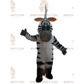 BIGGYMONKEY™ maskotdräkt av Marty, den berömda zebran från Madagaskar-serien - Maskoter kända människor - BiggyMonkey.com
