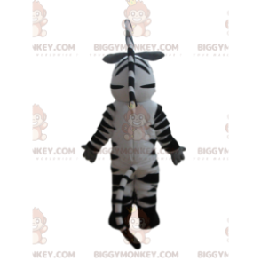 BIGGYMONKEY™ mascot costume of Marty, the famous zebra from the