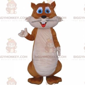 BIGGYMONKEY™ maskot kostume brunt og hvidt egern, skov kostume - Ekornmasker - BIGGYMONKEY_010025 - BiggyMonkey.com