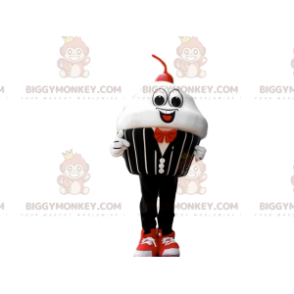 BIGGYMONKEY™ mascottekostuum roomtaart met een kers, elegant