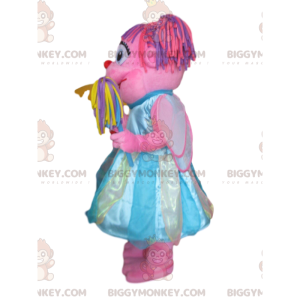 BIGGYMONKEY™ mascot costume of Abby Cadabby, pink Sesame street