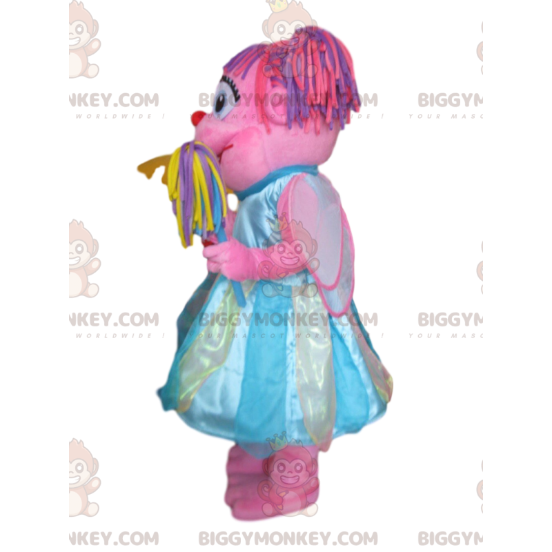BIGGYMONKEY™ mascot costume of Abby Cadabby, pink Sesame street