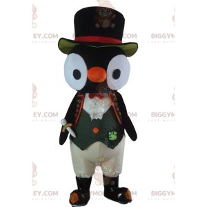 Costume da mascotte BIGGYMONKEY™ pinguino molto elegante e