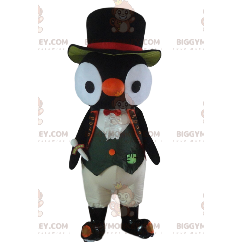 Costume de mascotte BIGGYMONKEY™ de joli pingouin très élégant Costume de mascotte BIGGYMONKEY™ de joli pingouin très élégant