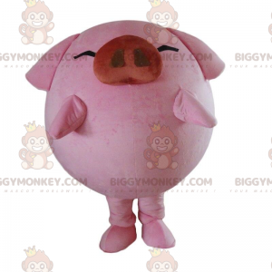 Costume de mascotte BIGGYMONKEY™ de gros cochon rose, costume