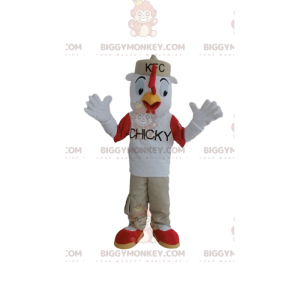 Costume de mascotte BIGGYMONKEY™ de poulet KFC, costume de