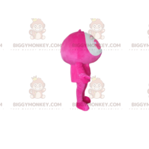 BIGGYMONKEY™ mascot costume pink and white character, alien