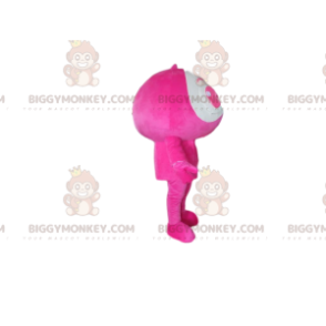Kostium maskotki BIGGYMONKEY™ różowy i biały charakter, kostium kosmity - Ludzkie maskotki - BiggyMonkey.com