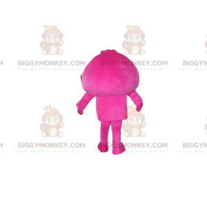 BIGGYMONKEY™ Maskottchenkostüm rosa und weißer Charakter