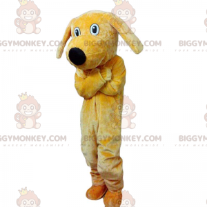 Gelber Hund BIGGYMONKEY™ Maskottchen-Kostüm aus Plüsch