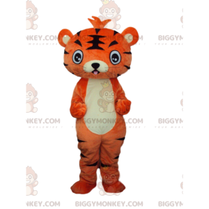 Costume de mascotte BIGGYMONKEY™ de jeune tigre orange et noir