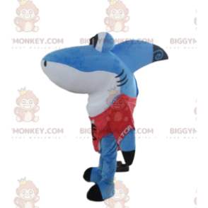 BIGGYMONKEY™ Great Blue and White Shark Mascot Costume, Fun