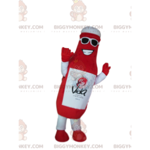 Giant Red Bottle BIGGYMONKEY™ Mascot Costume, Ketchup Costume –