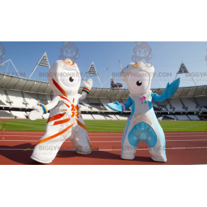Duo de mascottes BIGGYMONKEY™ d'extra-terrestres des Jeux