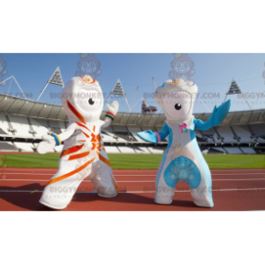 Duo de mascottes BIGGYMONKEY™ d'extra-terrestres des Jeux