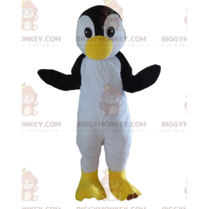 Plně přizpůsobitelný kostým maskota černého a bílého tučňáka
