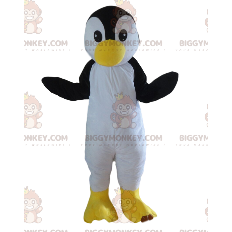 Costume mascotte BIGGYMONKEY™ pinguino bianco e nero Costume mascotte BIGGYMONKEY™ pinguino bianco e nero
