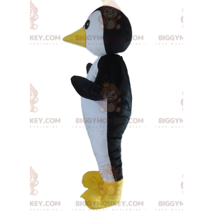 Fully Customizable Black and White Penguin BIGGYMONKEY™ Mascot