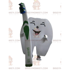 Στολή μασκότ Giant Tooth BIGGYMONKEY™ με οδοντόβουρτσα - Μασκότ αντικειμένων - BIGGYMONKEY_010053 - BiggyMonkey.com