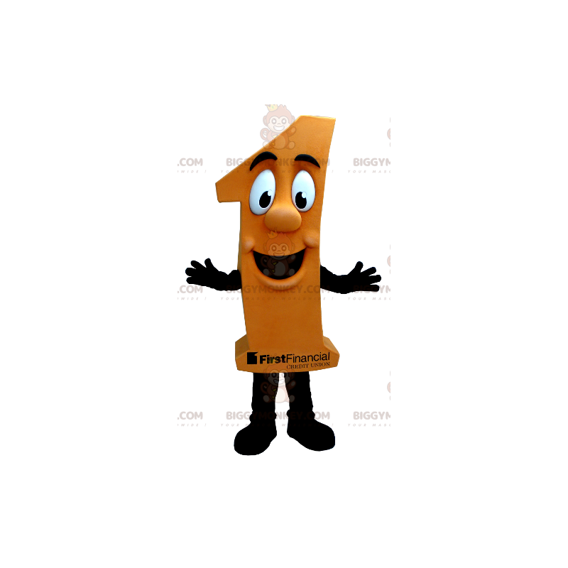 Costume da mascotte BIGGYMONKEY™ arancione numero uno -