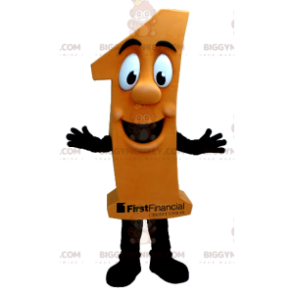 Orange Number One BIGGYMONKEY™ Mascot Costume – Biggymonkey.com