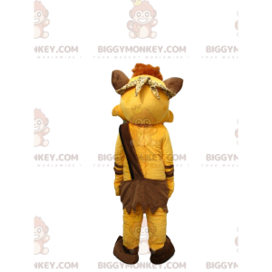 Kostium maskotki lisa żółtego BIGGYMONKEY™ ubrany w strój