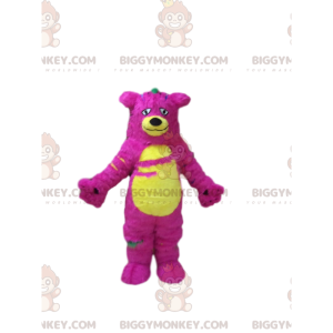 Costume de mascotte BIGGYMONKEY™ de monstre rose et jaune