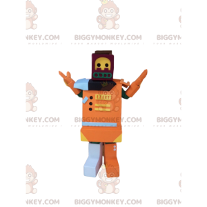 Orange toy BIGGYMONKEY™ mascot costume, robot costume for kids