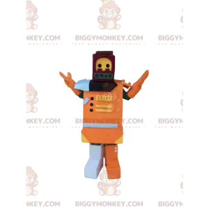 Pomarańczowy kostium maskotki BIGGYMONKEY™, kostium robota dla