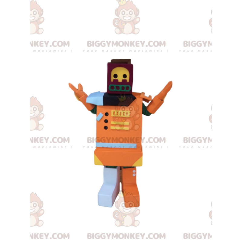 Oranje speelgoed BIGGYMONKEY™ mascottekostuum, robotkostuum Oranje speelgoed BIGGYMONKEY™ mascottekostuum, robotkostuum