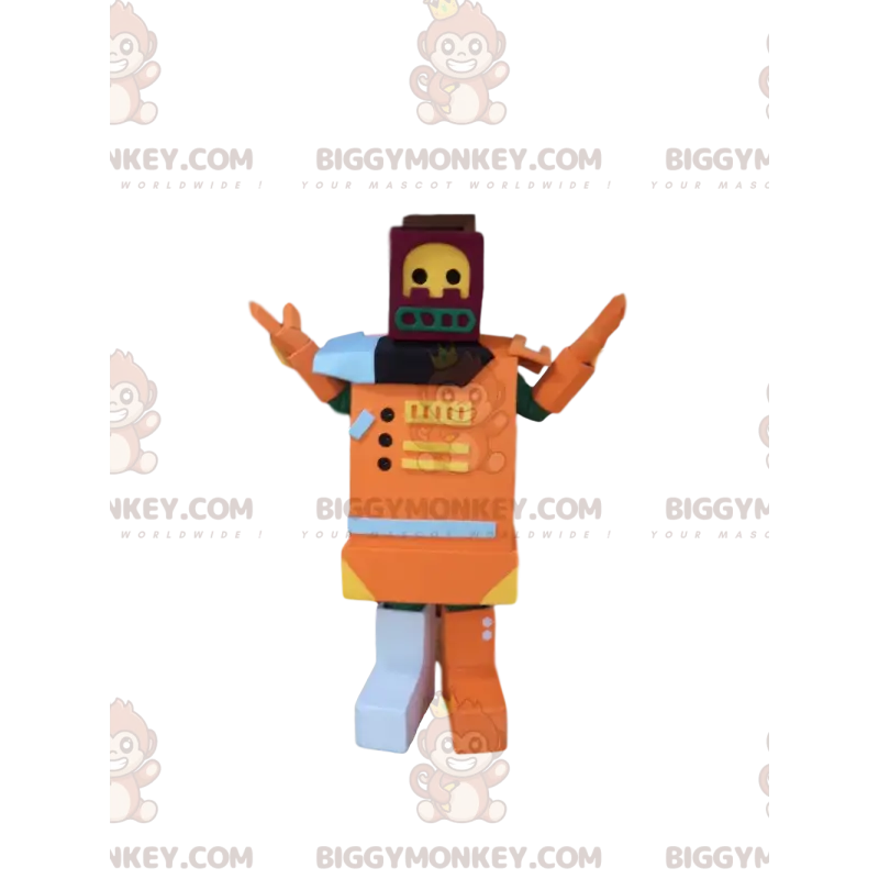 Pomarańczowy kostium maskotki BIGGYMONKEY™, kostium robota dla Pomarańczowy kostium maskotki BIGGYMONKEY™, kostium robota dla