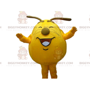 BIGGYMONKEY™ Mascot Costume Yellow Monster, Cute and Cheerful