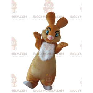 Disfraz de mascota BIGGYMONKEY™ Conejo marrón y blanco con