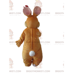 Costume de mascotte BIGGYMONKEY™ de lapin marron et blanc avec