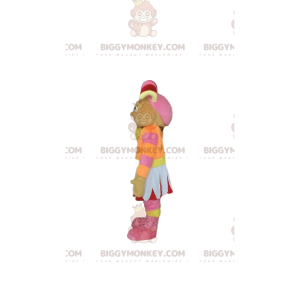 Κοστούμι μασκότ κούκλας BIGGYMONKEY™, πολύχρωμο, θηλυκό μωρό -