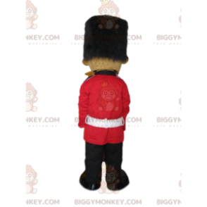 Teddy BIGGYMONKEY™ maskotkostume klædt ud som britisk garde