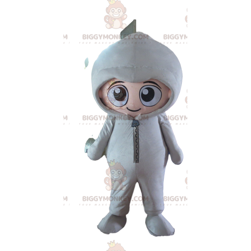 Børnenes BIGGYMONKEY™ maskotkostume klædt i hvid jumpsuit - Børnemasker - BIGGYMONKEY_010078 - BiggyMonkey.com