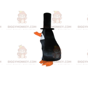 Penguin BIGGYMONKEY™ maskottiasu, pitkänokkainen musta lintuasu