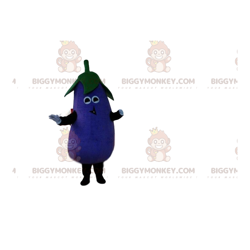 Giant Eggplant BIGGYMONKEY™ Mascot Costume, Purple Vegetable