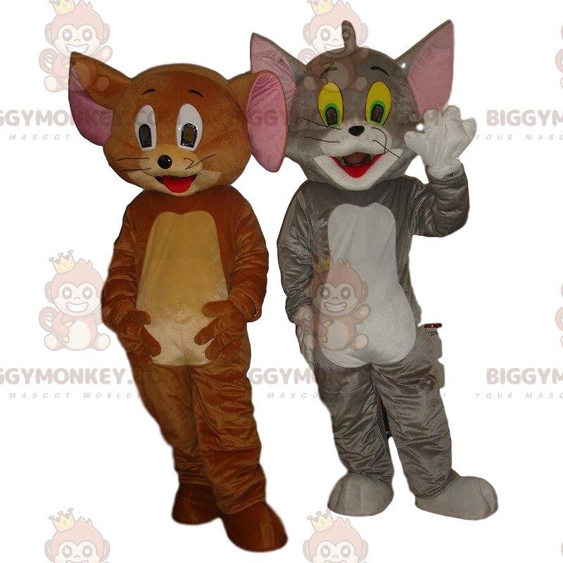 BIGGYMONKEY™ maskottiasu Tom ja Jerry, kuuluisa sarjakuva kissa BIGGYMONKEY™ maskottiasu Tom ja Jerry, kuuluisa sarjakuva kissa