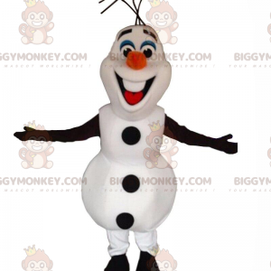 BIGGYMONKEY™ Mascot Costume of Olaf, Famous Cartoon Snowman -