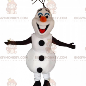 BIGGYMONKEY™ Mascot Costume of Olaf, Famous Cartoon Snowman –